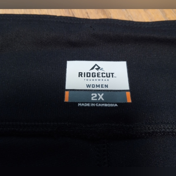 RidgeCut Toughwear Woman's Active Wear Hiking Work Black Leggings Size 2X - Picture 9 of 16